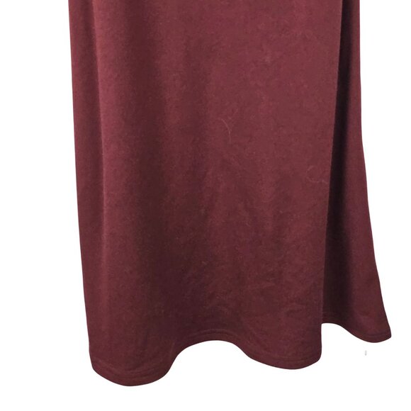 Cottage Prairie Cabin Boho Modern Chic Fall Midi Heat-Tech Burgundy Wine OGL SM - Picture 11 of 13